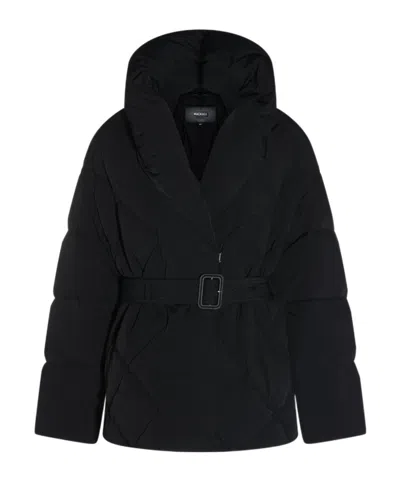 Mackage Olive Down Belted Jacket In Black