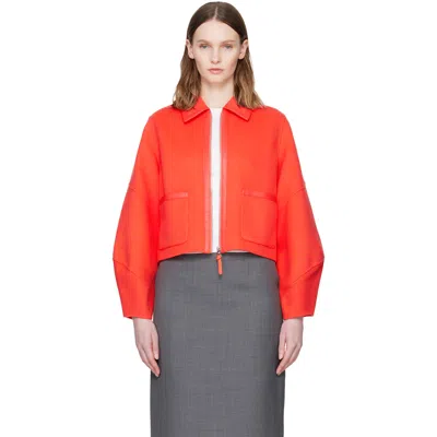 Mackage Orange Solana-z Wool Balloon Sleeved Jacket