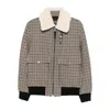 Mackage Wool-blend Houndstooth Rhett-ht Bomber Jacket In Neutral