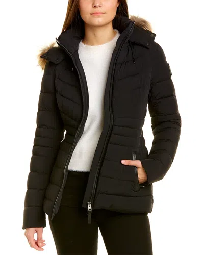 Mackage Patsy Down Leather-trim Jacket In Black
