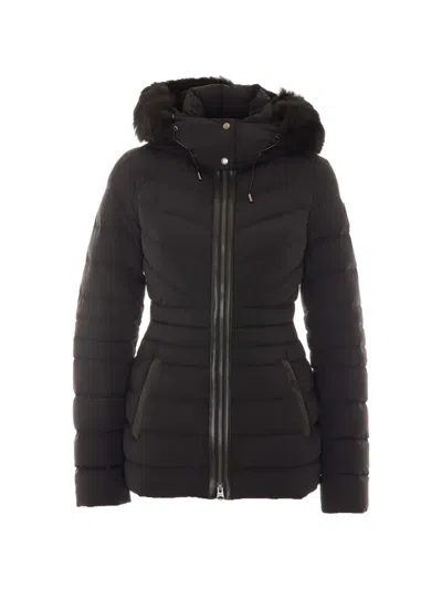 Mackage Patsy-shz Fur-trim Hooded Coat In Black