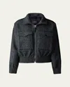 Mackage Patty Herringbone Jacket In Black-white