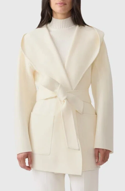 Mackage Paya Belted Wool Coat In White