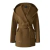 Mackage Paya Double-face Wool Wrap Coat In Brown