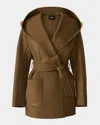 Mackage Paya Double-face Wool Wrap Coat In Brown