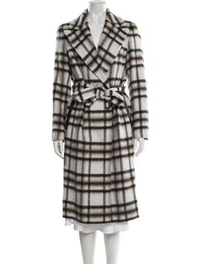Pre-owned Mackage Plaid Print Coat In Neutral