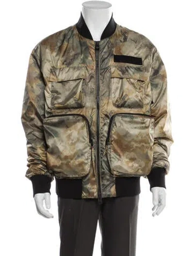 Pre-owned Mackage Printed Utility Jacket In Green