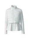 Mackage Priscilla Quilted-panel Jacket In Blue
