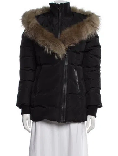 Pre-owned Mackage Puffer Coat In Blue