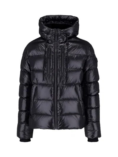 Mackage Quilted Down Jacket "victor" In Black