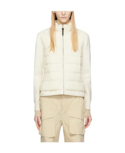 Mackage Quilted Down Jacket With Vertical Collar In White