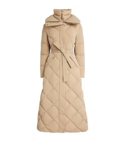 Mackage Quilted Layered Laurella Puffer Coat In Brown