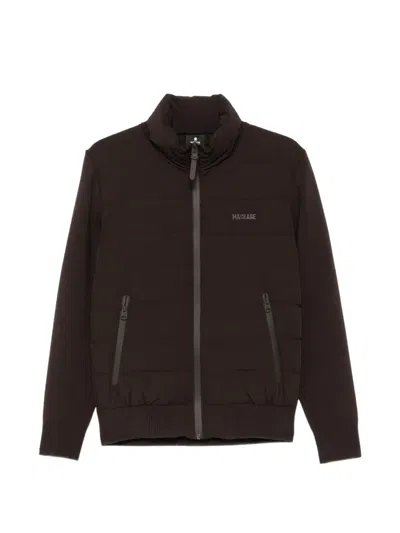 Mackage Quilted Panelled Jacket In Brown