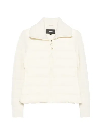 Mackage Quilted Panel-sleeved Jacket In White