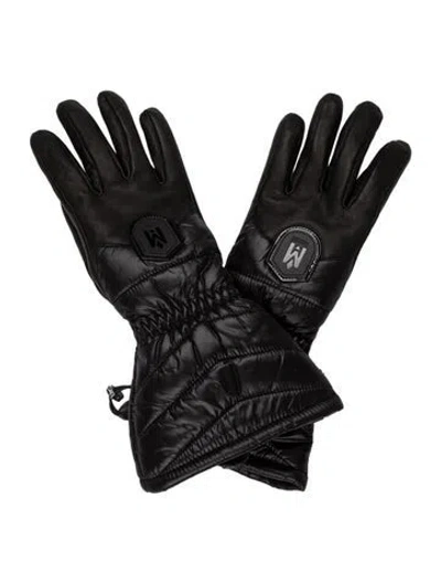 Pre-owned Mackage Quilted Puffer Gloves In Black