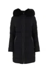 Mackage Black Stretch Nylon Down Jacket In Black