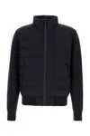 Mackage Navy Stretch Wool Blend Haney Jacket In Blue