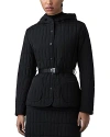 Mackage Padded And Quilted Recycled Nylon Jacket With Belt At Waist In Black