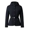 Mackage Padded And Quilted Recycled Nylon Jacket With Belt At Waist In Black