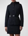 Mackage Padded And Quilted Recycled Nylon Jacket With Belt At Waist In Black