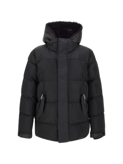 Mackage Riley Hooded Down Jacket In Black