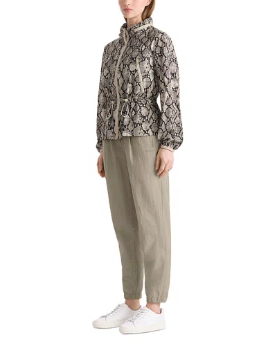 Mackage Roxy-pr Lightweight Snake Print Rain Jacket In Gray