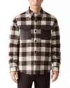 Mackage Ryker Wool Plaid Shirt Jacket In Brown