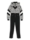Mackage Satory-flp Leopard-print Ski Jumpsuit In Black