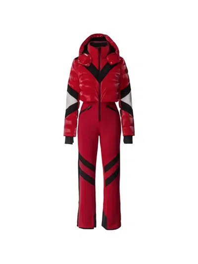 Mackage Satory-glo Colour-block Ski Suit In Red