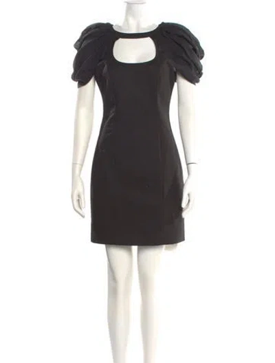 Pre-owned Mackage Scoop Neck Mini Dress In Black