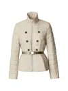 Mackage Serafina Belted Quilted Jacket In Neutral
