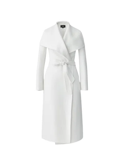 Mackage Shawl-collar Belted Coat In White