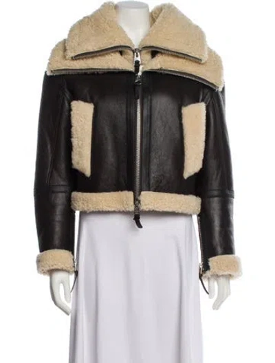 Pre-owned Mackage Shearling Fur Jacket In Brown