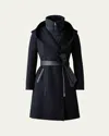 Mackage Shia 2-in-1 Double-face Wool Coat With Removable Bib In Black