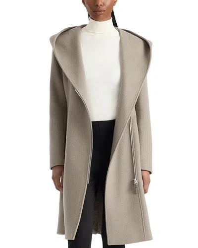 Mackage Shia 2 In 1 Double Face Wool Coat With Removable Bib In Gray