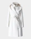 Mackage Shia-slb 2-in-1 Double Face Wool Coat With Removable Bib In White