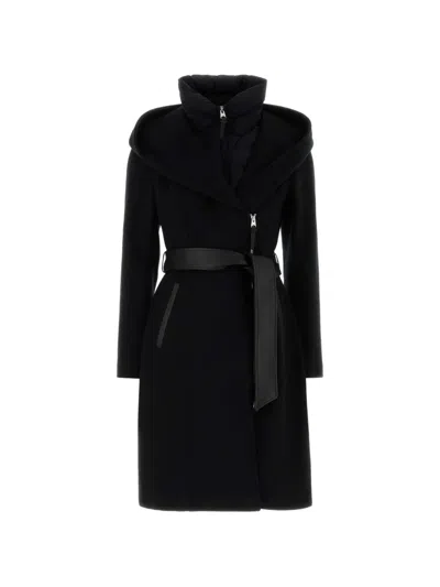 Mackage Shia Hooded Belted Coat In Black