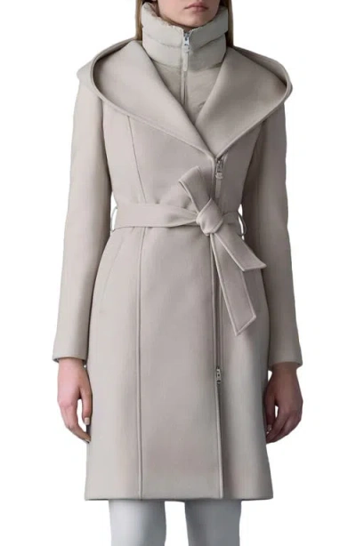 Mackage Shia-slb 2-in-1 Double Face Wool Coat With Removable Bib In Trench