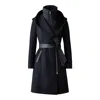 Mackage Shia 2-in-1 Double-face Wool Coat With Removable Bib In Black