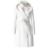 Mackage Shia 2-in-1 Double-face Wool Coat With Removable Bib In White