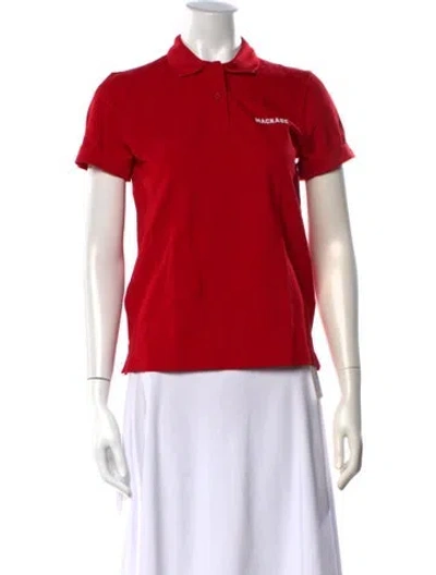 Pre-owned Mackage Short Sleeve Polo In Red