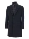 Mackage Skai-slb Virgin Wool Coat With Removable Down Bib In Blue