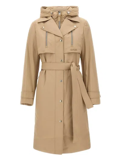 Mackage Siobhan Belted Trench Coat In Neutral