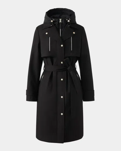 MACKAGE SIOBHAN TRENCH COAT WITH REMOVABLE DOWN BIB