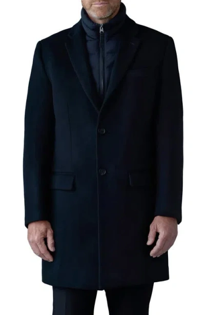 Mackage Skai-slb Virgin Wool Coat With Removable Down Bib In Black