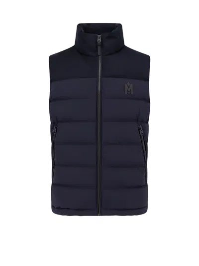 Mackage Sleevless Recycled Nylon Jacket With Quilted Effect In Blue