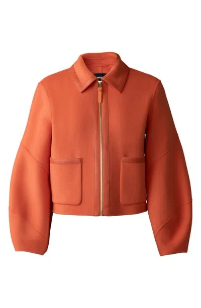 MACKAGE MACKAGE SOLANA WOOL & LEATHER JACKET
