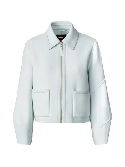 Mackage Solana Zip-up Jacket In White