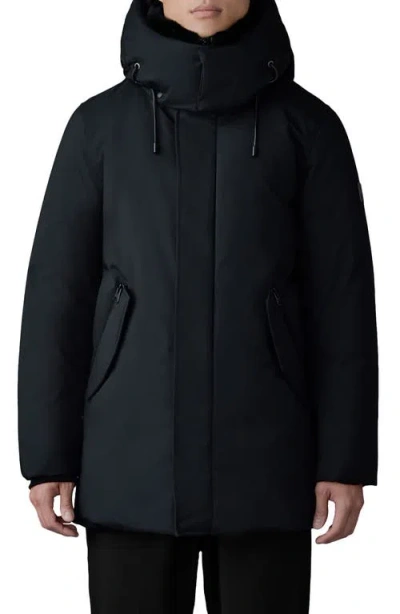 Mackage Hooded Down Jacket With Bib In Black