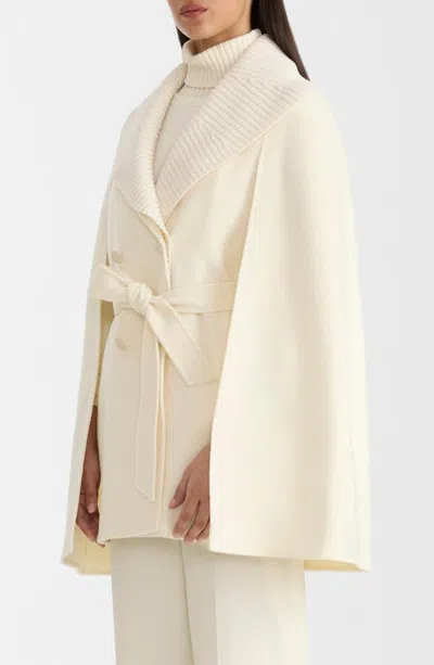 Mackage Susie Wool Cape In Cream